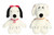New Aurora Peanuts 6 Pc Floppy Legs Plush Set With Snoopy, Sister and Brothers