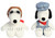 Aurora Peanuts Plush Bundle, Flying Ace Snoopy and Train Engineer Snoopy
