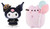 GUND Anniversary Plush Bundle, 9.5" 20th Kuromi  and 9.5" Pusheen 15th Squisheen