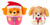 Paw Patrol Plush Bundle of 2, 6" Skye and 12: Winter Skye Squish Official