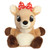 Aurora 2 Pc Christmas Reindeer Palm Pal Plush Set, 5" Rudolph and Clarice