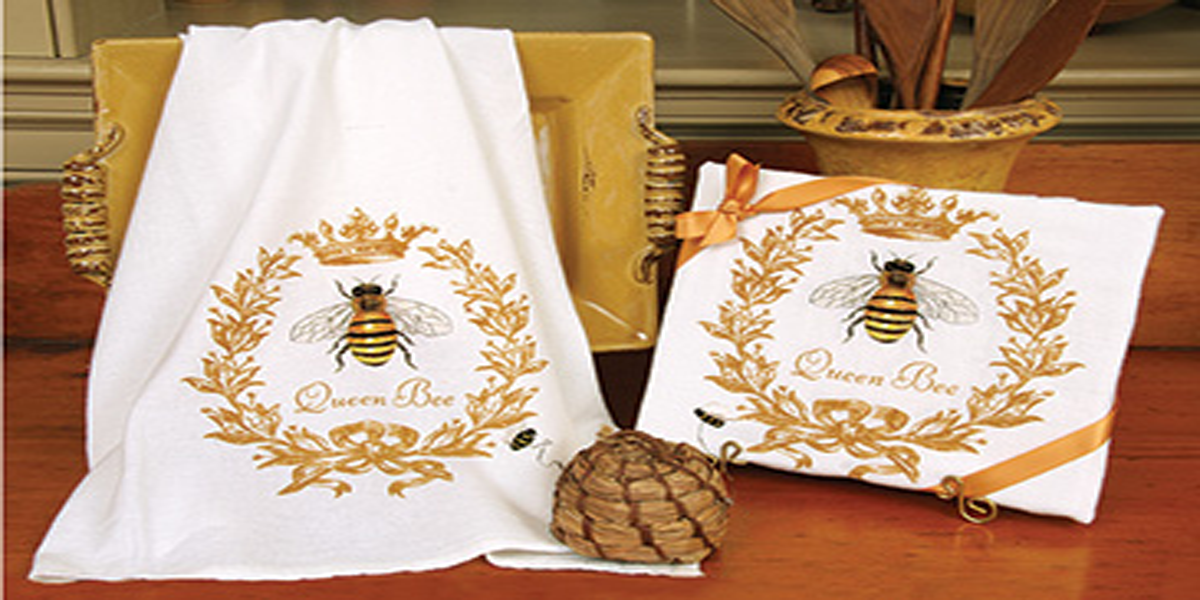 4 Piece Moose Pinecone Trails Kitchen Set, 2 Towels and 2 Pocket Mitts -  Donna's Home Emporium