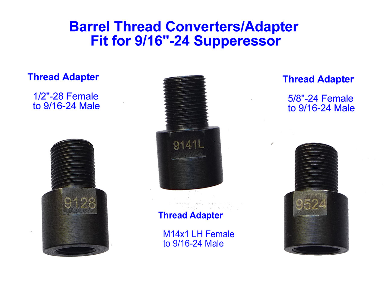 Thread Convert Adapters Barrel Thread Converter / adapter 1/2