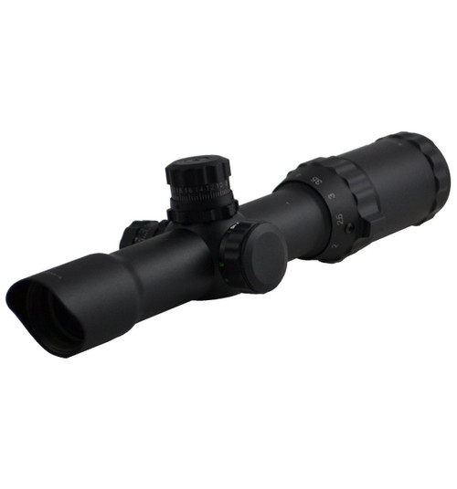 Snipe 1-4x28 Tactical Scope, Etched glass Mil-Dot Reticle, 30mm one piece Tube