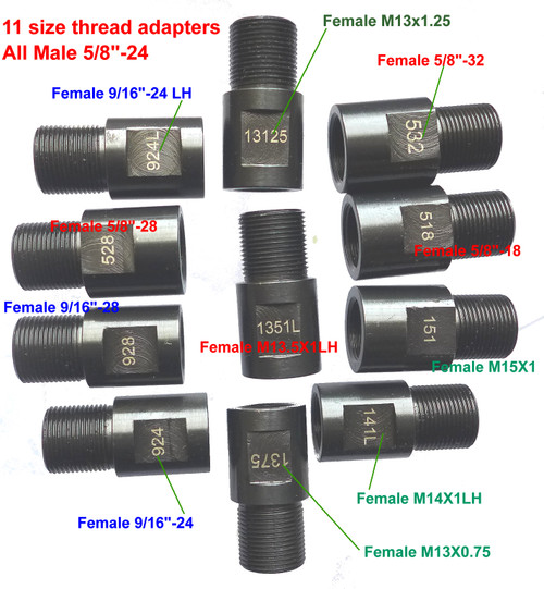 Thread Adapter: 1/2-28 to 9/16-24