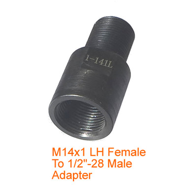 AIM7 Thread Adapter – Convert 5/8-24 To M14x1 LH Male – Aluminum, Black, For Hunting Horns