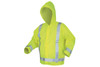 Luminator™ .16mm Polyester/PU Class 3 Jacket with attached hood and silver reflective stripes (SC500RJH) MCR 500RJH