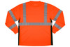 Class 3 T-shirt Long Sleeve, Birdseye Mesh Fabric, Left Chest Pocket, Orange (SLSTSCL3MO)