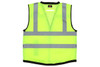Safety Vest Surveyor Style, 9 Pocket, Metal Snap Front, Class 2