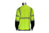 Class 3 Long Sleeve Shirt with Black Bottom, Segmented Reflectors, Lime