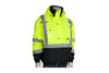 Premium Plus Rip Stop Bomber Jacket with Zip-Out Fleece Liner, D Ring Access, Class 3, Lime (S3331770LY)