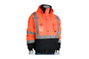 Premium Plus Rip Stop Bomber Jacket with Zip-Out Fleece Liner, D Ring Access, Class 3, Orange