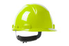 Logan™ Type II, Short Brim Cap Style Hard Hat with HDPE Shell, 4-Point Textile Suspension and Wheel Ratchet Adjustment, Hi Viz Yellow (S280HP1142RSP44)