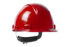 Logan™ Short Brim, Vented, Cap Style Hard Hat with HDPE Shell, 4-Point Textile Suspension and Wheel Ratchet Adjustment, Red (S280HP1141RSPV15)
