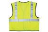 Safety Vest, Economy Class 2, 2" Silver Reflective, Hook & Loop Front, 3 Pockets, Lime (SVCL2SL)
