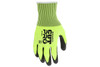 Cut Pro® 13 Gauge HyperMax™ Shell Hi Vis Cut Resistant Work Gloves Polyurethane (PU) Coated Palm and Fingertips, Cut Level A4 (SGSS9273PU)