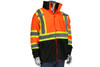 3-in-1 Class 3 Ripstop Two-Tone Jacket with Removable Grid Fleece Inner Jacket, Orange (S3331772OR)