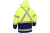 Bisley® Class 3 and CSA Z96 Class 2 X-Back Extreme Cold Jacket with Navy Bottom, Lime (S343M6450XYLNV)