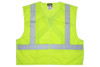 Safety Vest, X-Back, Class 2, Mesh, Breakaway, Lime, Velcro Front (SXCL2ML)