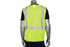 Class 2 Three Pocket Mesh Vest with Black Bottom Front, Lime (S302V173BLY)