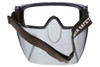 Hydroblast­® HB4 Safety Goggles with Clear Lens Attached Ratcheting Crystal Gray Face Shield UV-AF® Anti-Fog Coating Adjustable Elastic Head Band (STHB4S110AF)