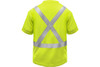 Reflective Apparel™ Class 2 UPF 35 Short Sleeve Shirt, Moisture Wicking, Lime, X Back (S102SXLM)