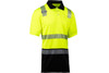 EcoChill Class 2 Polo Shirt with Coolmax® Technology and Black Bottom, Lime (S302CMPSLB)