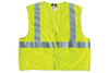 Safety Vest, Class 2, Mesh, Zipper, 2 Pockets, Lime (SVCL2MLP)