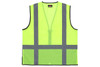 Safety Vest, Class 2, Mesh, Zipper Front, Lower Black Bottom (SCL2MLSZ)