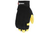 Mechanics Gloves, Deerskin Palm, Adjustable Closure, Breathable Back