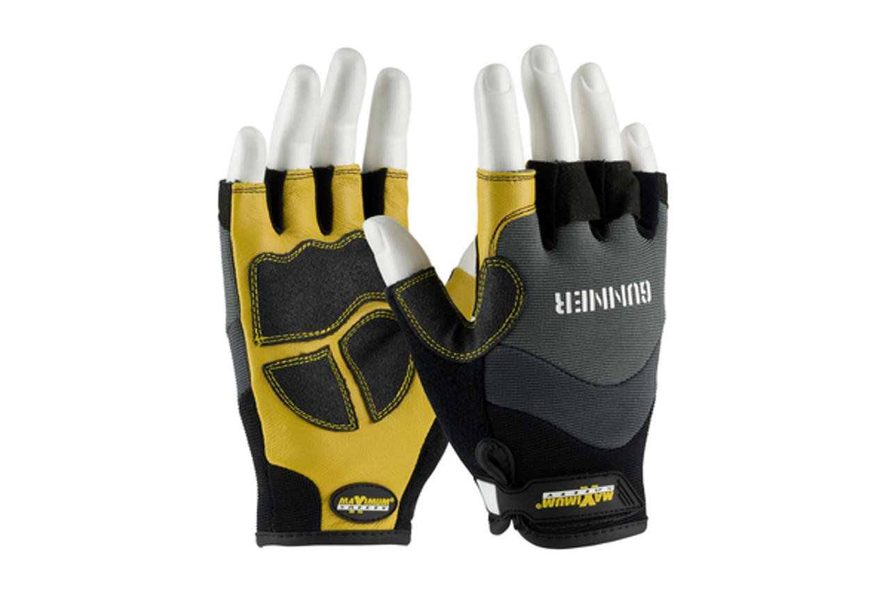 Bright Yellow Fingerless Faux Leather Gloves