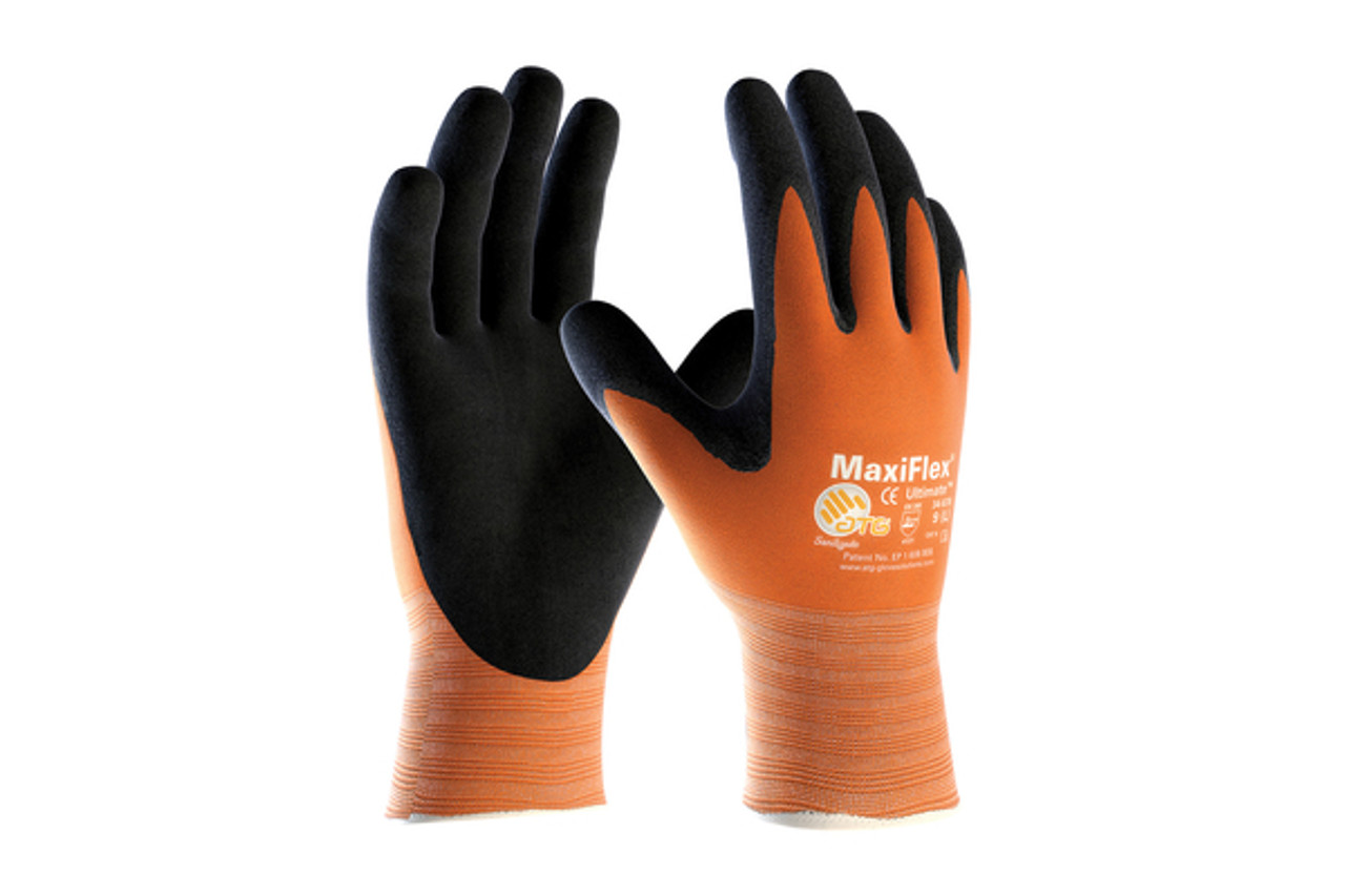 MaxiFlex® Ultimate™ Hi Vis Seamless Knit Nylon Glove with Nitrile