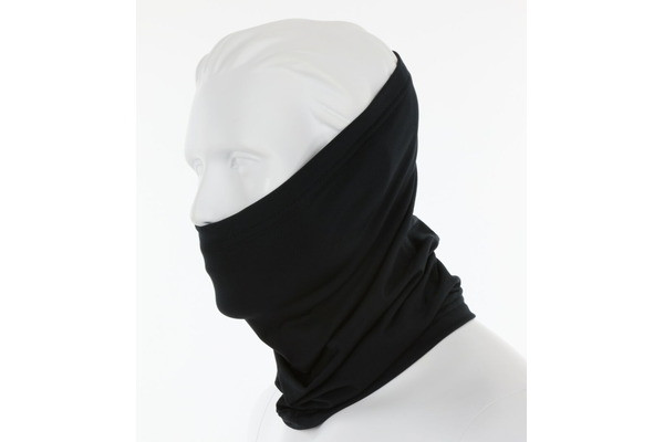 Insulated Neck Gaiter, Polyester Spandex Fleece Stretch, Black - Y