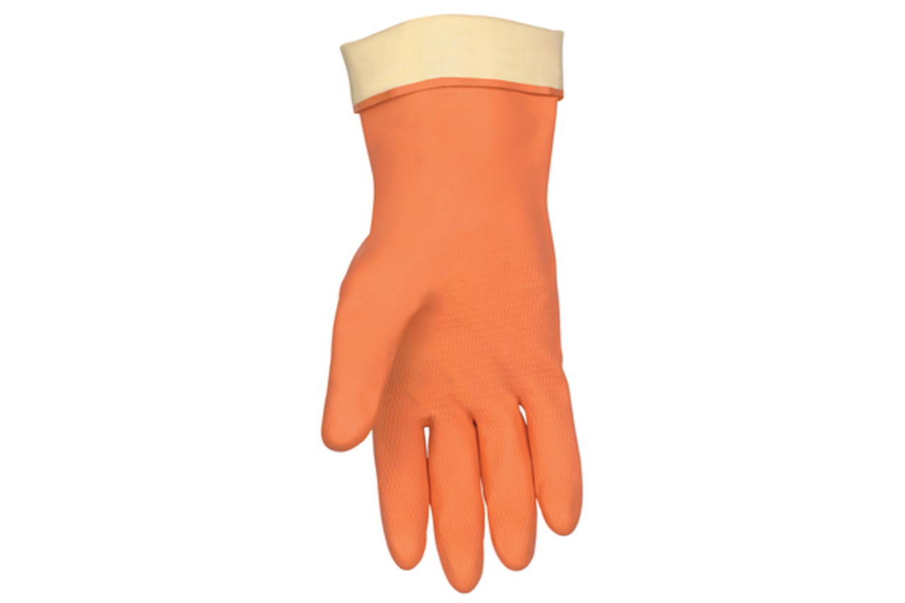 orange neoprene latex glove