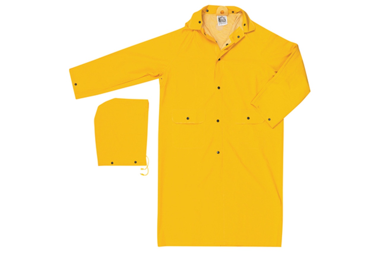 Knee length store rain coat