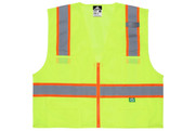 Recycled Mesh Safety Vest, Class 2, Zipper Front, 6 pockets (SRSURVML)