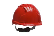 Evolution® Deluxe 6151 Cap Style Hard Hat with HDPE Shell, 6-Point Polyester Suspension and Wheel Ratchet Adjustment, Red (S280EV615160)