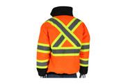 Two-Tone X-Back Black Bottom Bomber Jacket, Class 3, Orange (S3331745XOR) Two-Tone X-Back Black Bottom Bomber Jacket, Class 3, Orange (S3331745XOR)