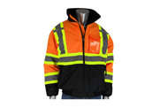 Value Two-Tone Black Bottom Bomber Jacket, Class 3, Orange (S3331745OR) Value Two-Tone Black Bottom Bomber Jacket, Class 3, Orange (S3331745OR)