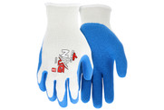 Flex Tuff® Safety Glove, 10 Gauge Cotton/Polyester Shell, Blue Latex Palm & Fingertips (SGSS9680)