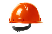 Logan™ Type II, Short Brim Cap Style Hard Hat with HDPE Shell, 4-Point Textile Suspension and Wheel Ratchet Adjustment, Hi Viz Orange (S280HP1142RSP31)