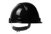 Logan™ Type II, Short Brim Cap Style Hard Hat with HDPE Shell, 4-Point Textile Suspension and Wheel Ratchet Adjustment, Black (S280HP1142RSP11)