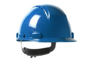 Logan™ Short Brim, Vented, Cap Style Hard Hat with HDPE Shell, 4-Point Textile Suspension and Wheel Ratchet Adjustment, Royal Blue (S280HP1141RSPV17)