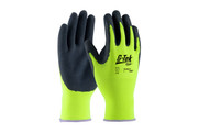 G-Tek® Hi-Vis Seamless Knit Polyester Glove with Latex Coated MicroSurface Grip on Palm & Finger (S55AG317)