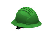 Evolution® Deluxe 6161 Full Brim Hard Hat with HDPE Shell, 6-Point Polyester Suspension and Wheel Ratchet Adjustment, Green (S280EV616130)