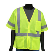 Class 3 Mesh Vest, 3 Pockets, Velcro Front
