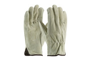 Regular Grade Split Cowhide Leather Drivers Glove - Straight Thumb, PIP