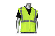 Breakaway Vest, Mesh, Class 2, 4 Pockets, Lime, Velcro Front (S3025PMVLY)
