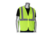 Class 2 Vest, Dual Sized, Zipper Front, Mesh, Lime (S302V100LY)