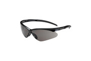 Adversary™ Semi-Rimless Safety Glasses with Black Frame, Gray Lens and Anti-Scratch / Anti-Fog Coating